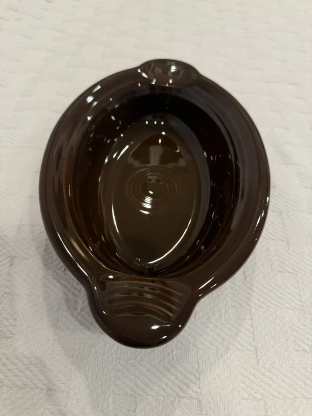 Fiesta Chocolate Brown Individual Oval Baker Au Gratin Dish HLC USA Discontinued